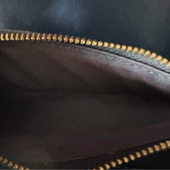 Tory Burch Taupe Zip Around Wallet with Blue Interior - Picture 10 of 13